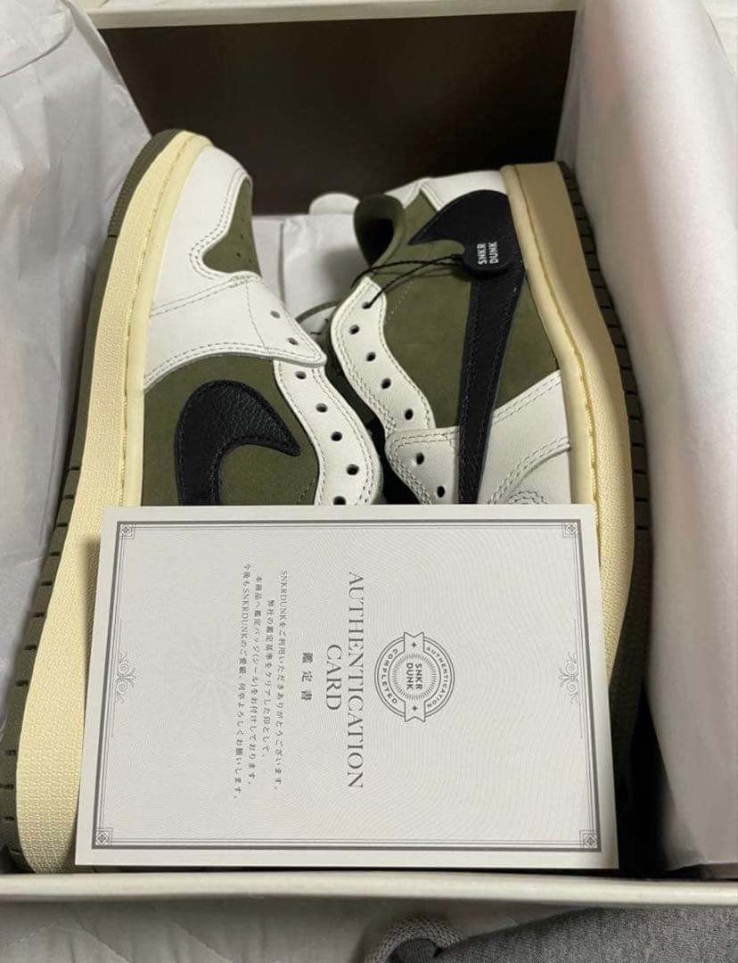 トラヴィススコット エアジョーダン1LOW リバースオリーブ 26.5cm