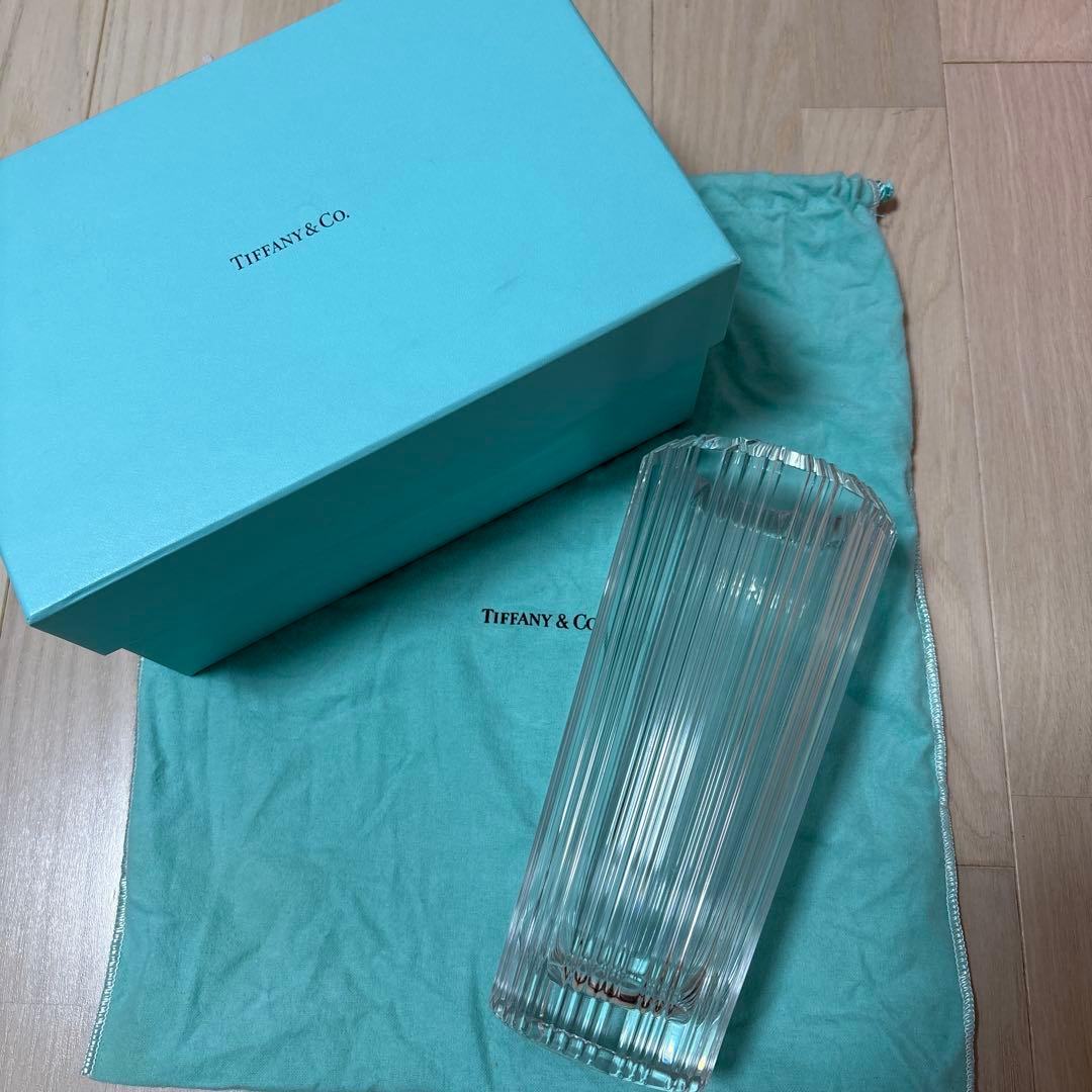 専用★Tiffany & Co. クリアガラス花瓶 Tiffany & Co. フラワーベース ガラス 花瓶 ティファニー ドイツ製入荷