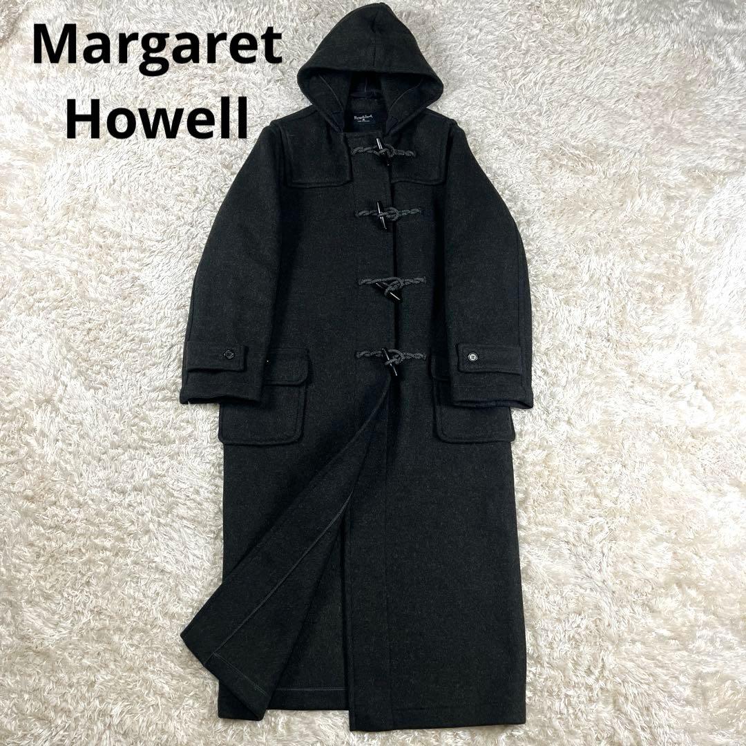 マーガレットハウエル 英国製 ロング ダッフルコート ウール混 フード 旧タグ 中古・古着通販】MARGARET HOWELL (マーガレットハウエル) ロング