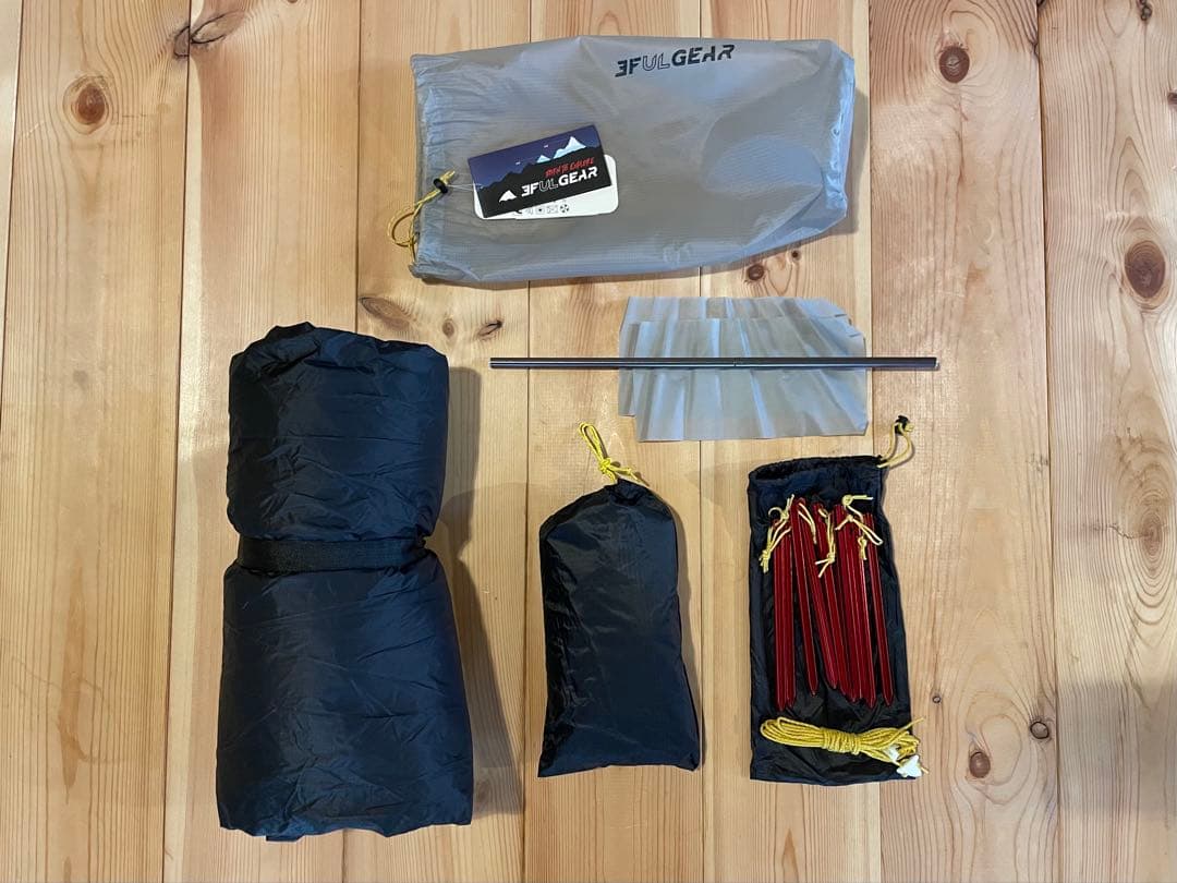 未使用 3F UL GEAR ソロ 超軽量 登山 テント グランドシート 国内配送【3F UL Gear】3シーズン グランドシート付【3色】 Lanshan1