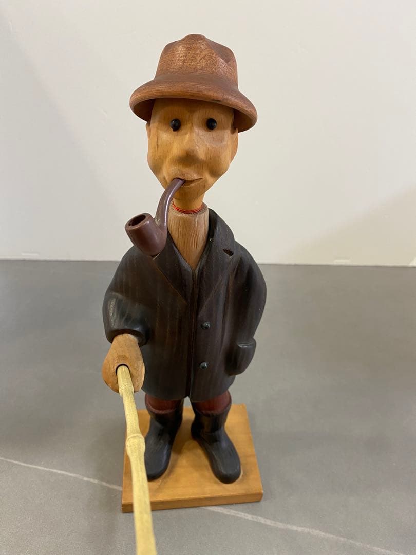 コンタック様専用】 ROMER イタリア製 ヴィンテージ 木彫り人形 釣り人
