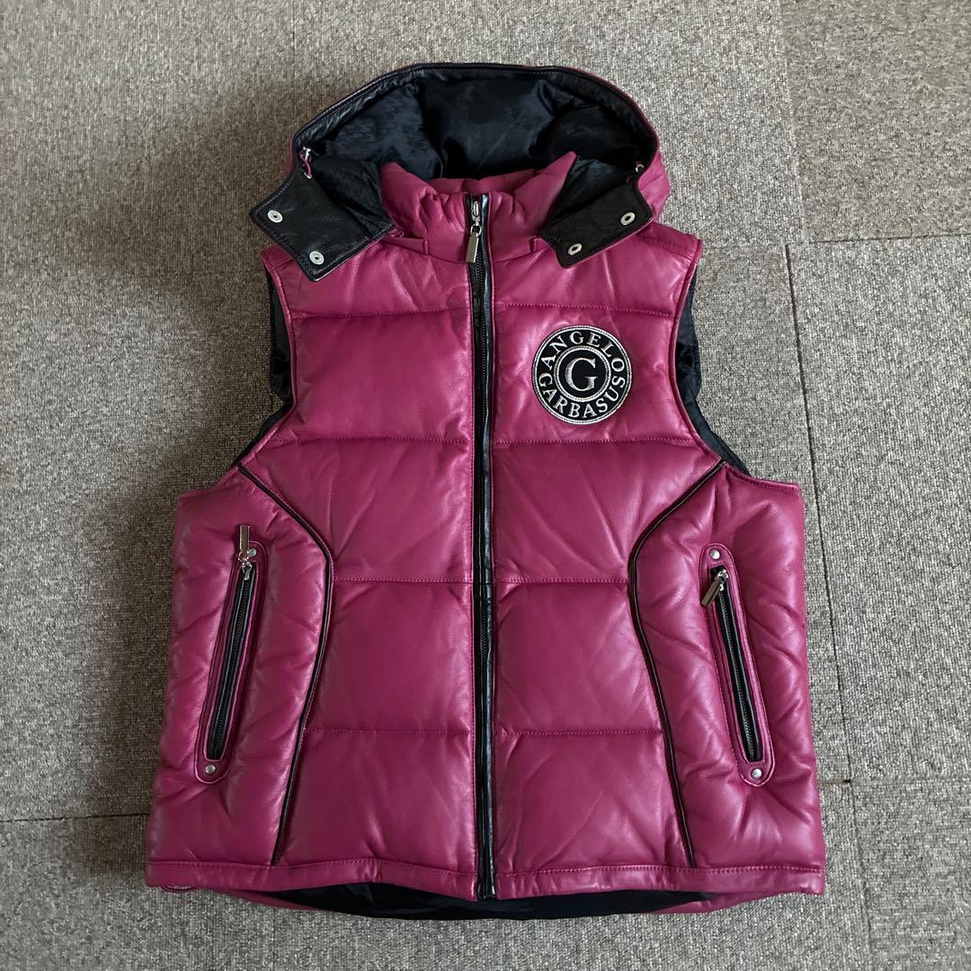 ANGEL GARBAUSUS フード付きダウンベスト　ラムレザー　羊革 000000000457-01.jpg?size=l&w=
