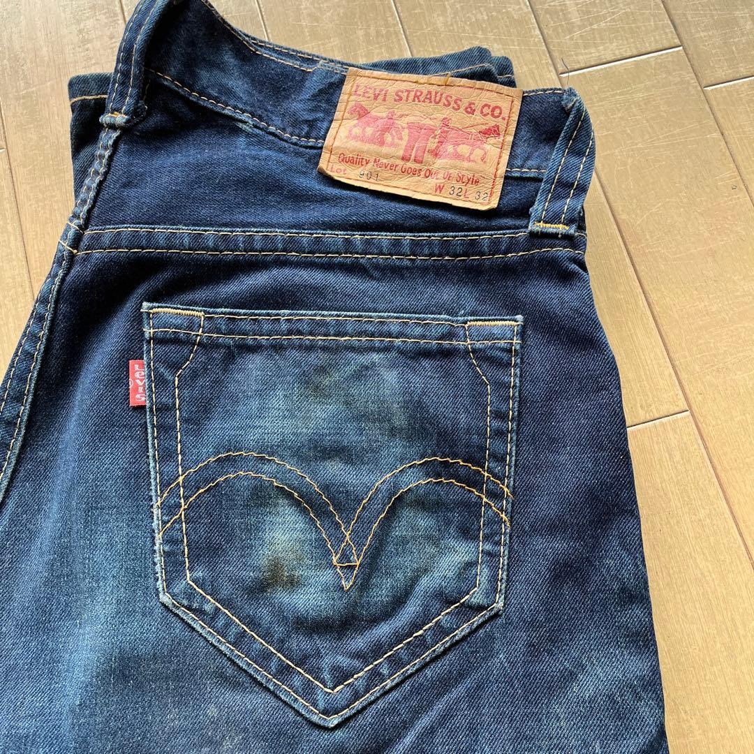 リーバイスプレミアム リーバイス901 USA製 W32L32 濃紺 赤耳 - メルカリ