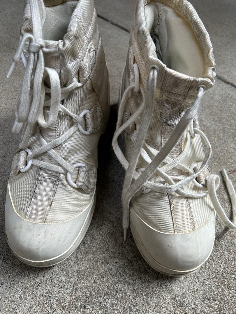 acne studios スノーブーツ　40 Trompe l'œil leather snow boots in blue - Acne Studios | Mytheresa