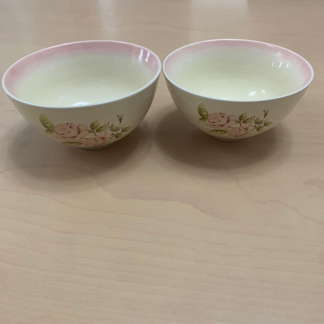 イマン ダイアナローズ 花柄 飯碗 2個セット - メルカリ