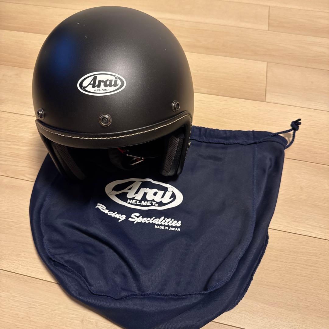 Arai ジェットヘルメット マットブラック - メルカリ