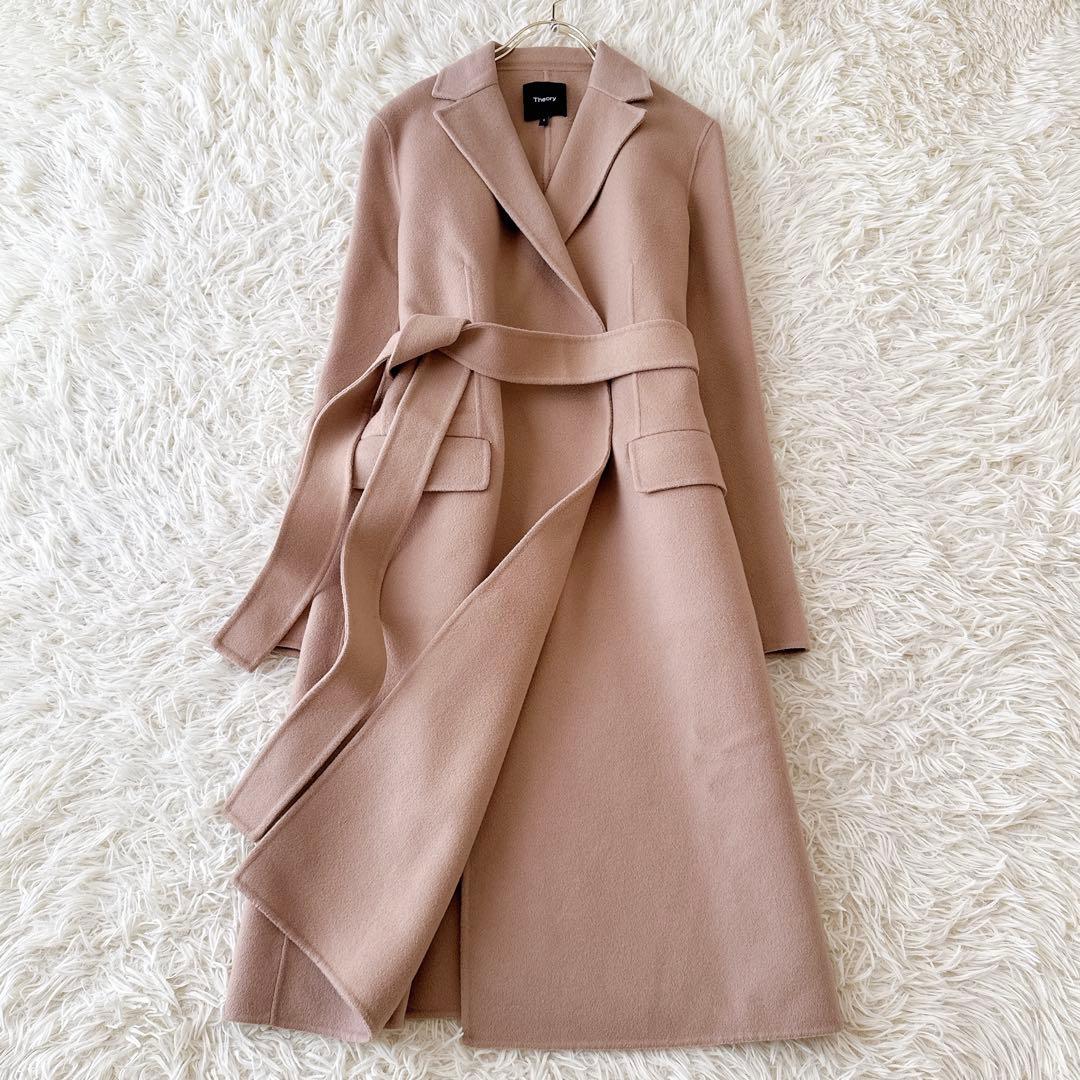 セオリー 22AW✨カシミヤ リバーコート ダブルフェイス ベルト