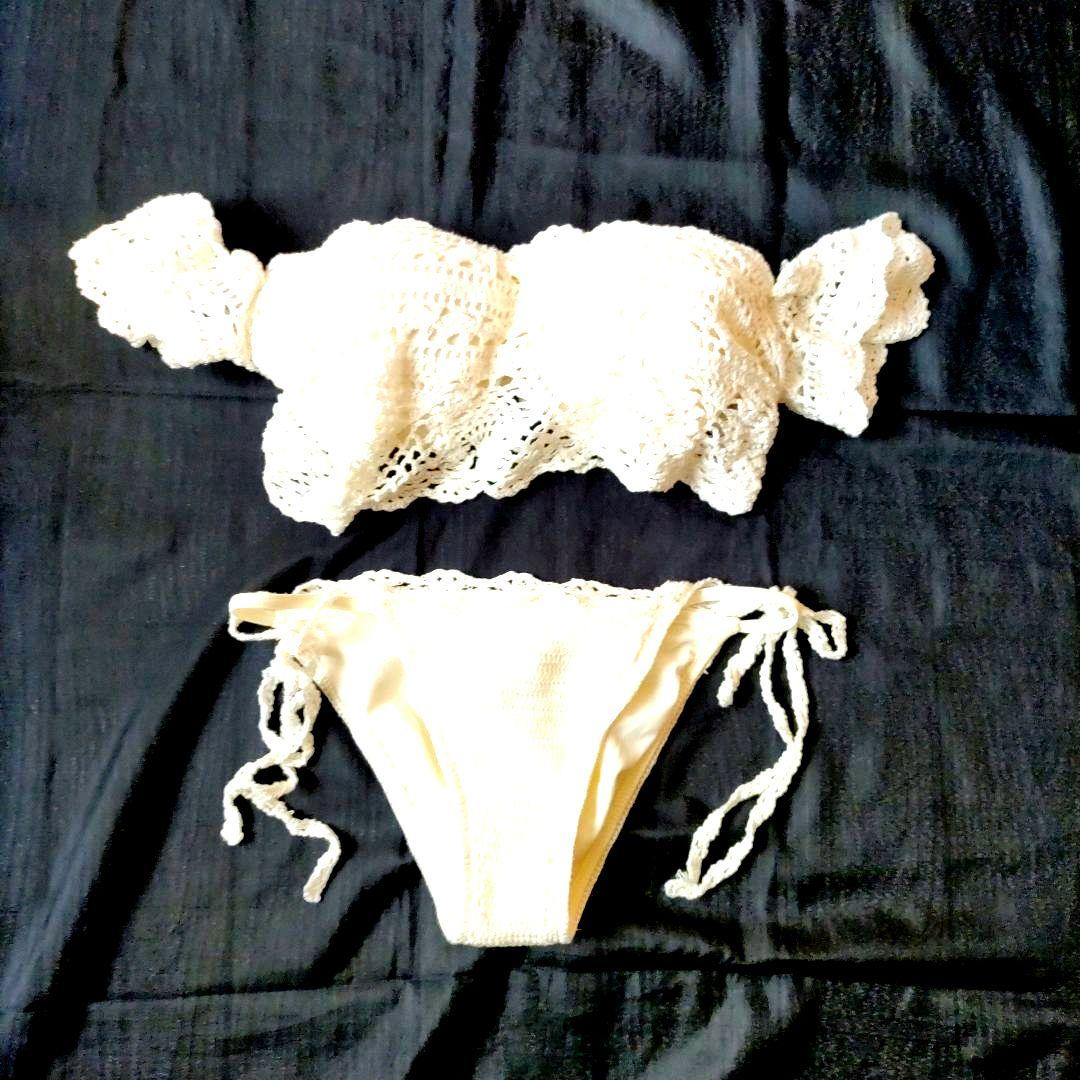 rendaホワイト オフショル クロシエ水着