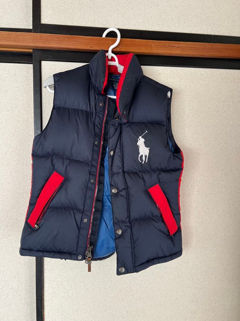RALPH LAUREN ラルフローレン ダウンベスト ビッグポニー ネイビー 中古・古着通販】POLO RALPH LAUREN (ポロ・ラルフローレン) ポニー