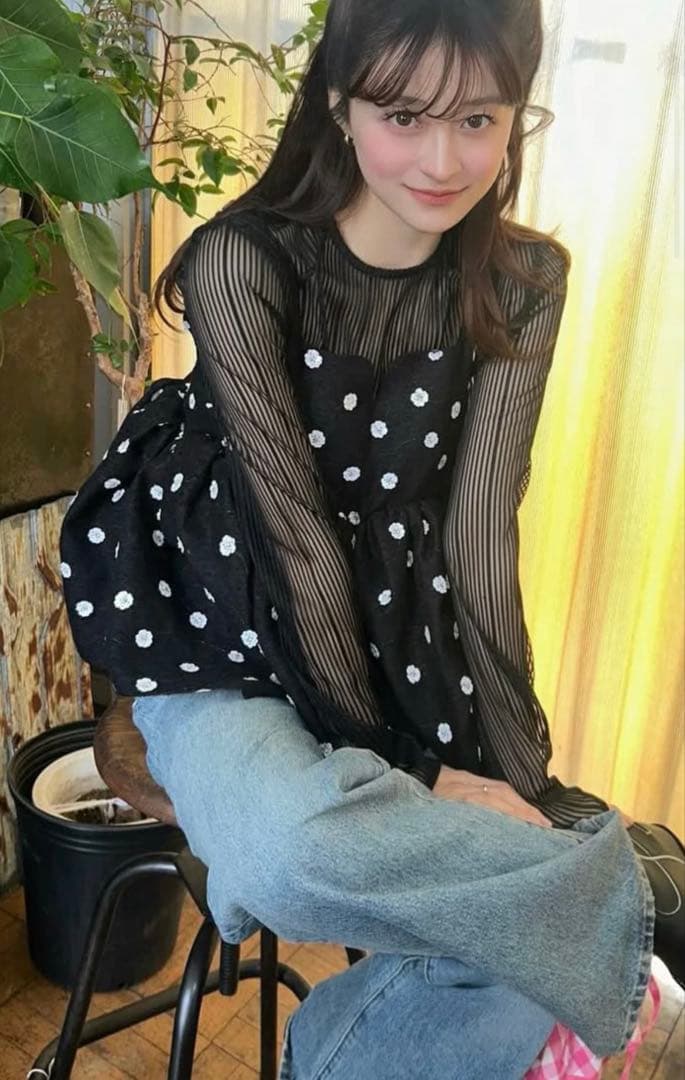 トップス bibiy. BIANCA BLOSSOM TOP BIANCA TOP/157cm/着用サイズF｜Bibiy.