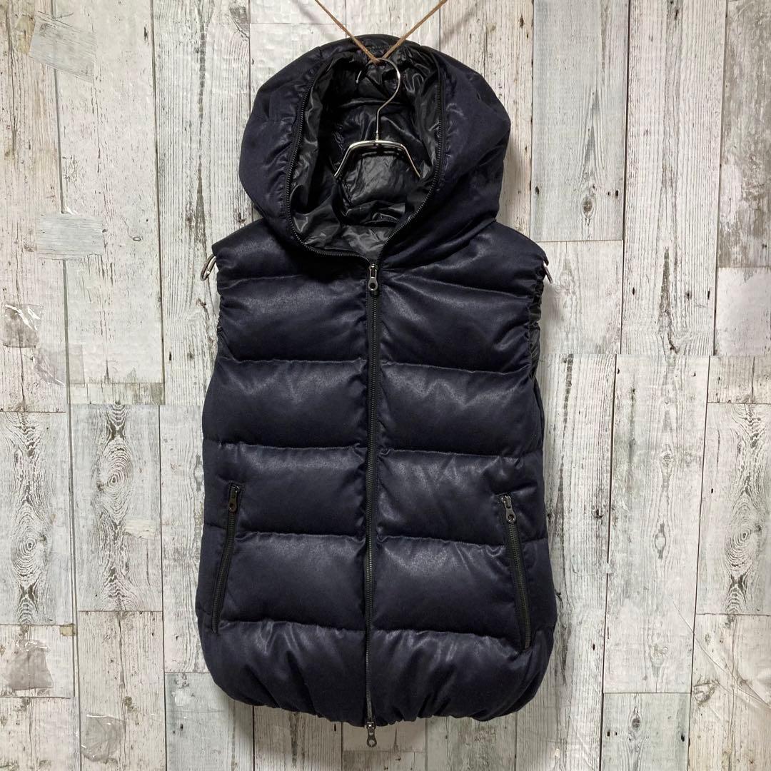 DUVETICA デュベティカ ダウンベスト 40 ネイビー カシミヤ混 - メルカリ