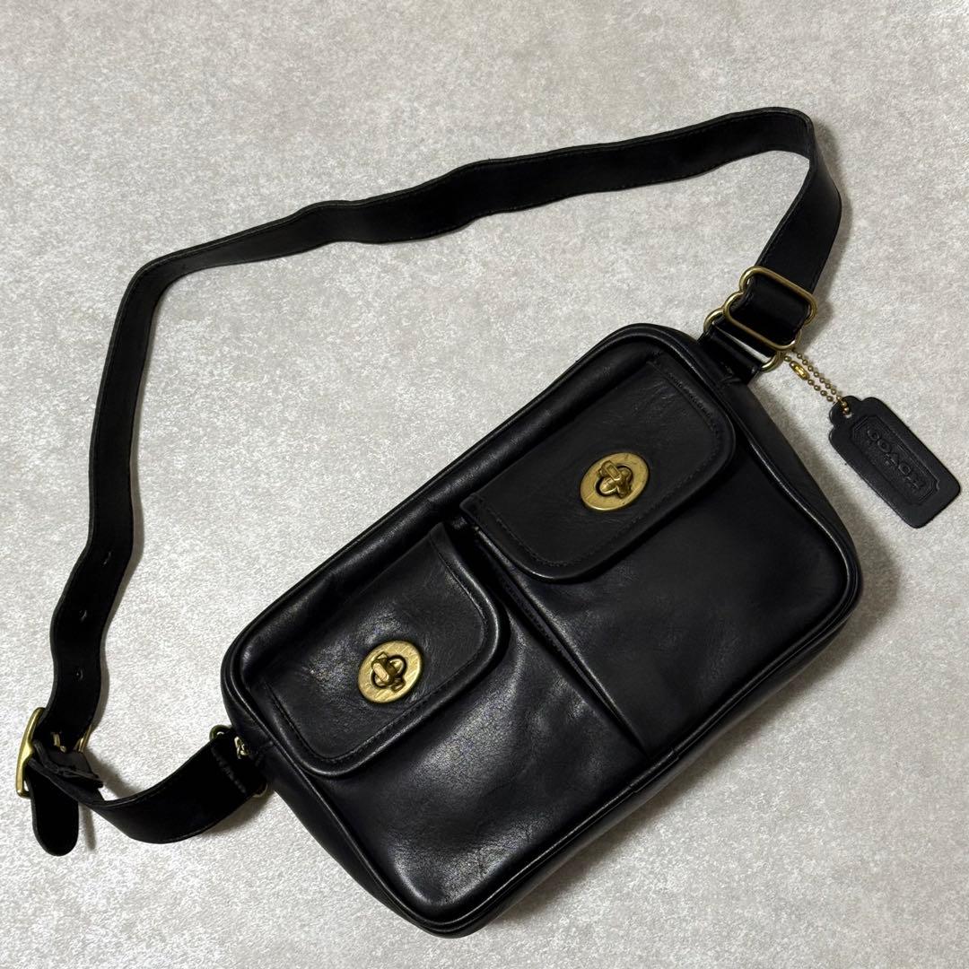 【激レア】 USA製 オールドコーチ ウエストポーチ ダブルターンロック effffc5293560f7c17c676f9e16f05