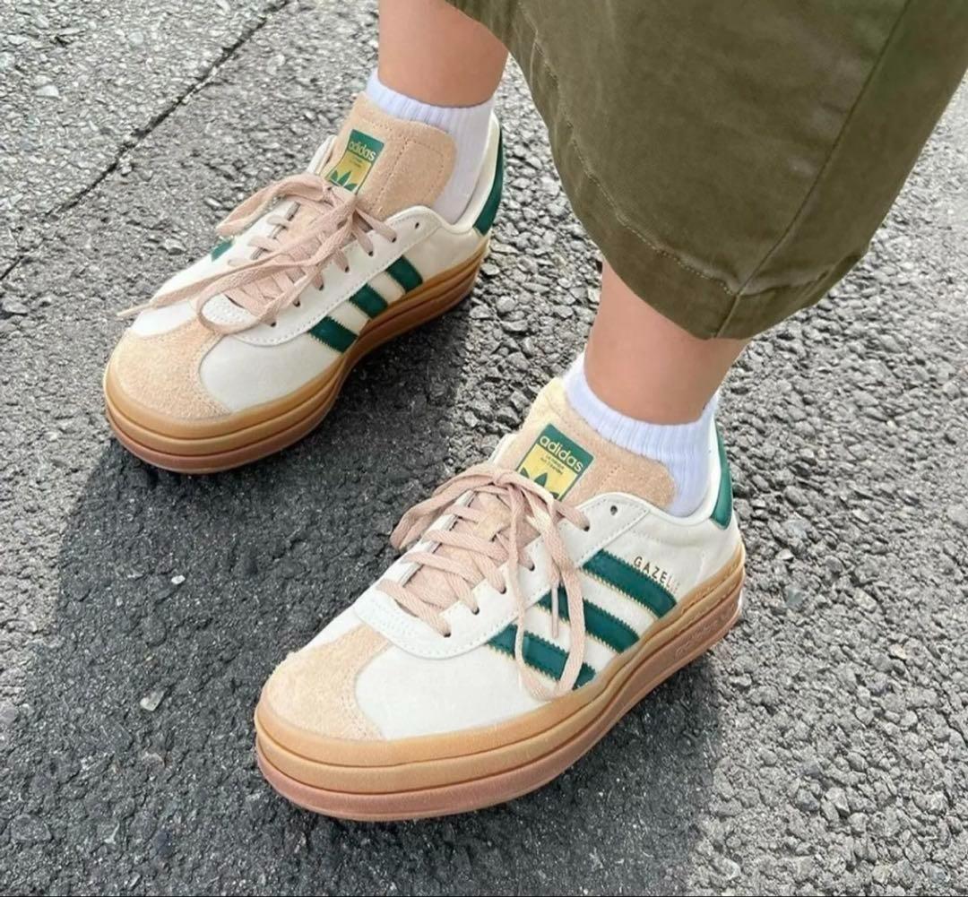 新品未使用✨アディダス ガゼル ボールド グリーン 23.5cm ID7056