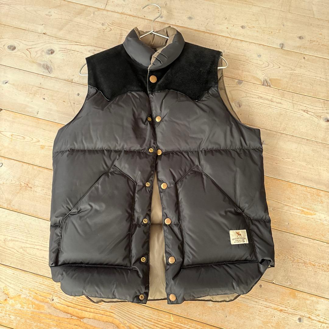 NEIGHBORHOOD ブラック ダウンベスト ロッキーマウンテンコラボ Neighborhood ロッキーマウンテン ダウンベスト黒S