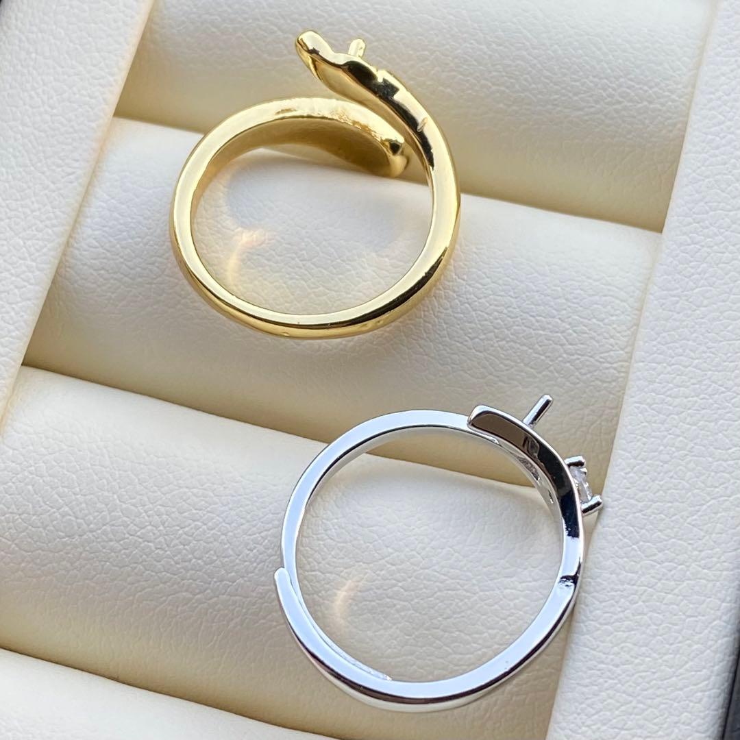 訳あり)真珠専用 リング空枠 1粒パール用リング台 2点セット - メルカリ