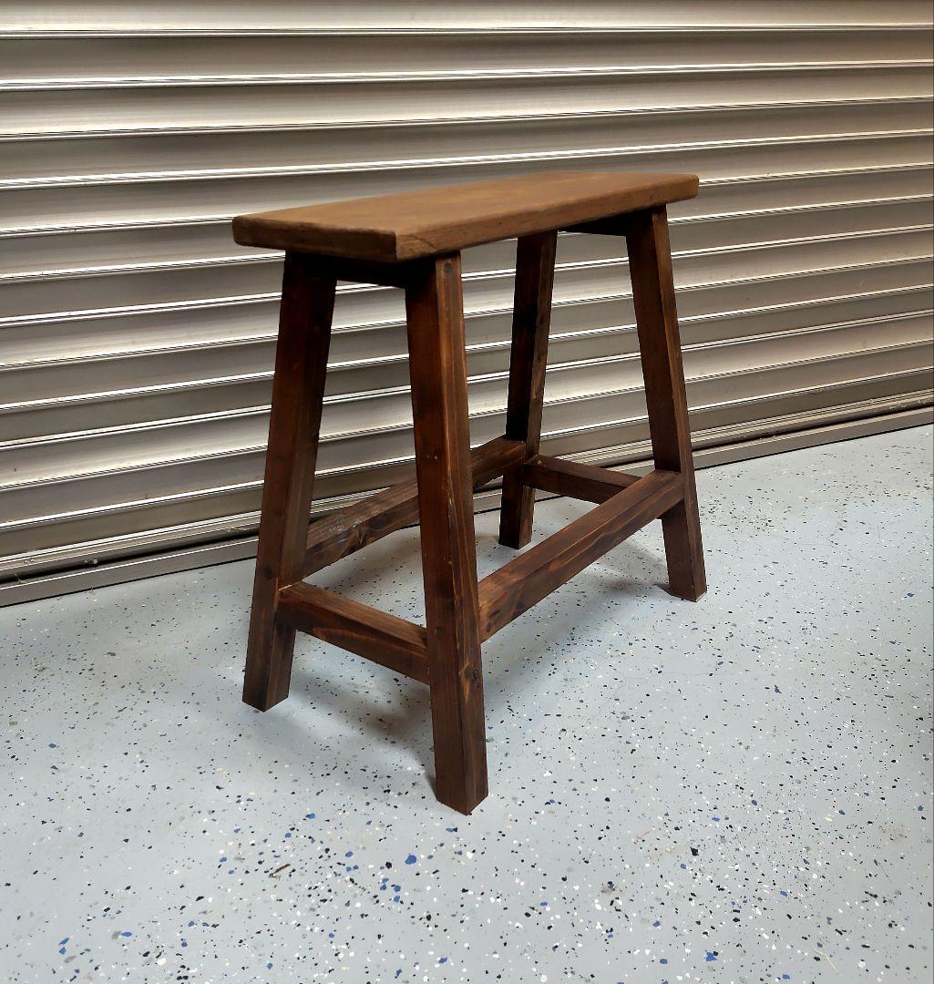 スクエア椅子 スツール 花台 ハンドメイド 座面高45cm - メルカリ