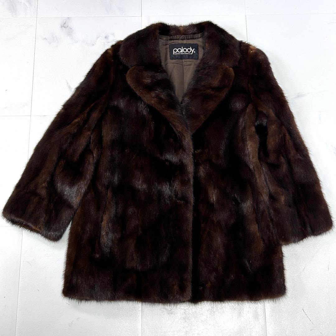 高級 ダークミンク コート 毛皮 鼬 レディース ブラウン 艶あり - メルカリ