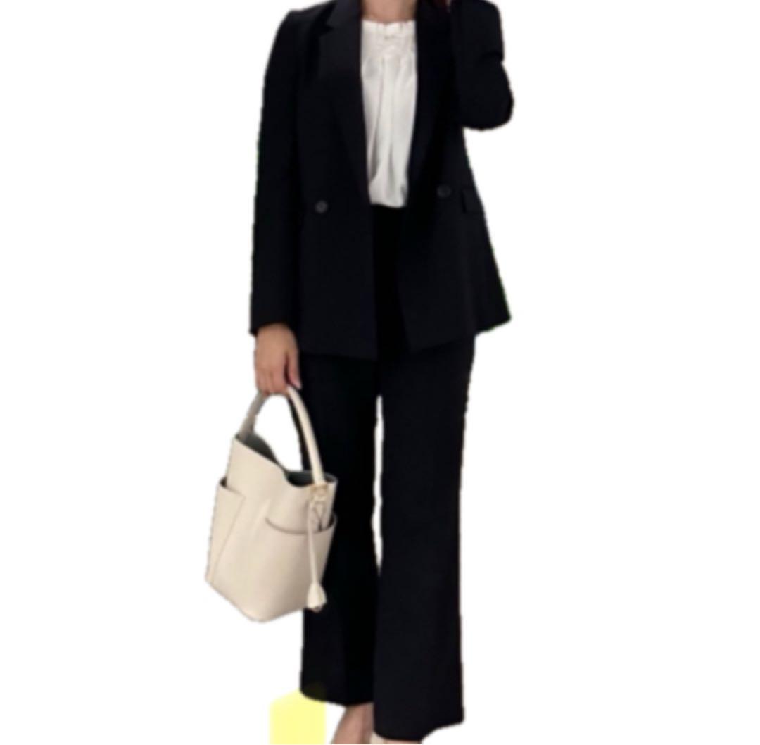 美品プラステスーツパンツセットアップブラック PLST(プラステ)公式 | フロントタックベストパンツセットアップ