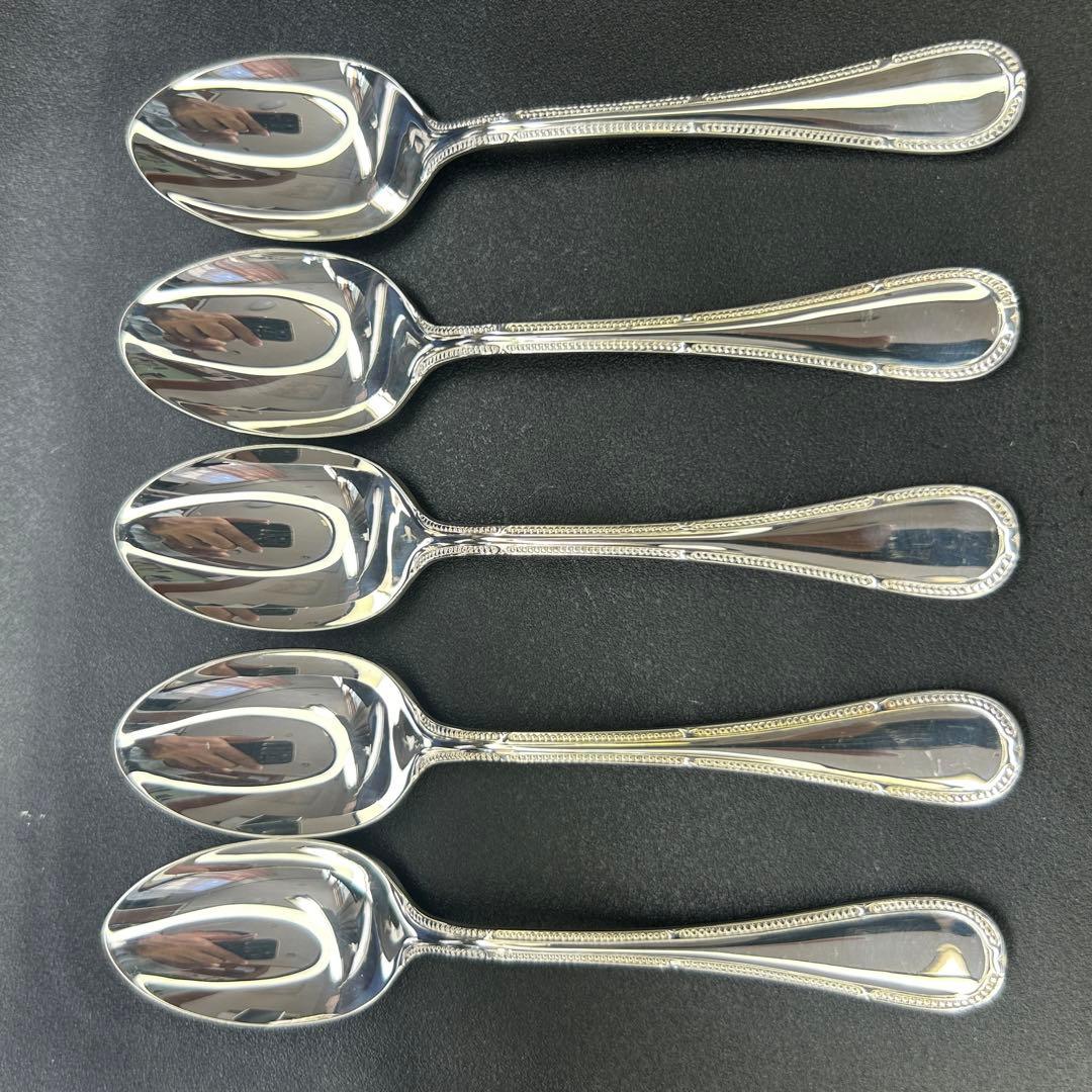 YAMACO ヤマコー EPNS刻印 洋白銀ティスプーンorコーヒースプーン5客