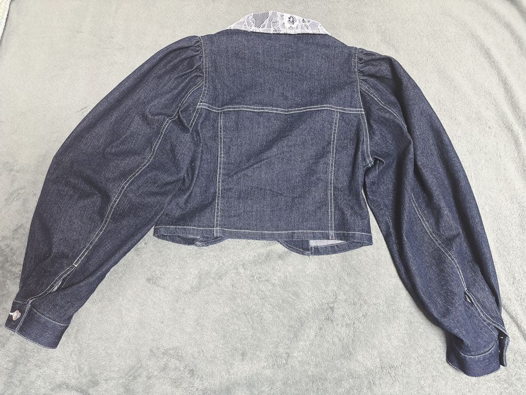 monepine レースドッキングデザインデニムジャケット - メルカリ