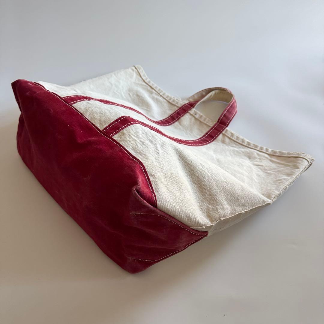 70s 80s L.L.Bean トートバッグ レッド タグなし