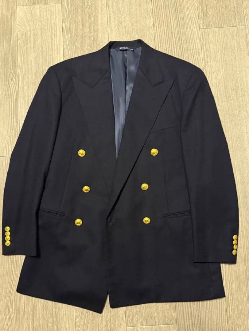 美品 ラルフローレン ダブルテーラードジャケット 金ボタン L - メルカリ