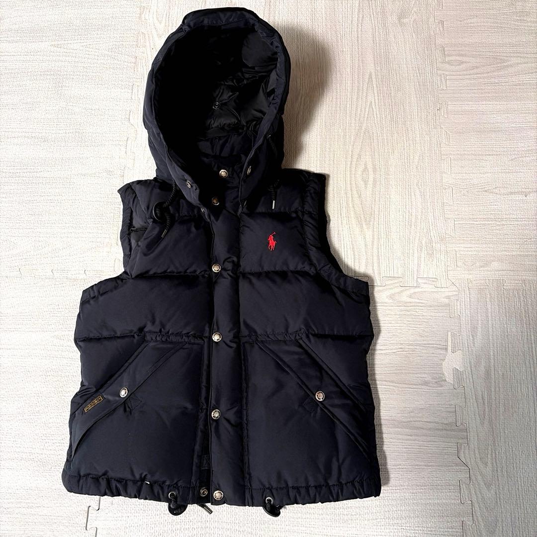 POLO RALPH LAUREN 肉厚ダウンベスト 黒2way ポニー刺繍 - メルカリ