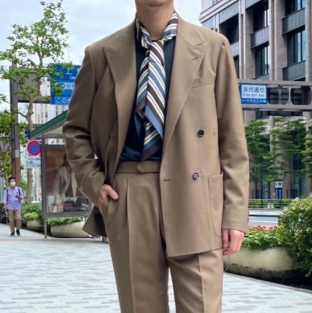 UNITED ARROWS サキソニー ジャケット ベージュ ダブル 46 - メルカリ