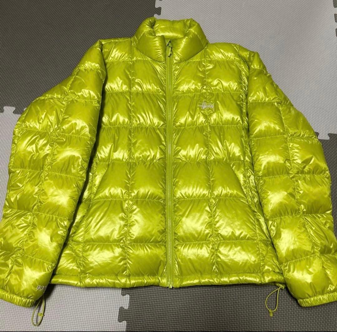 Stussy ダウンジャケット L ライムグリーン 大人気 ☆STUSSY☆DOWN PARKA MICRO RIPSTOP (STUSSY/ダウンジャケット