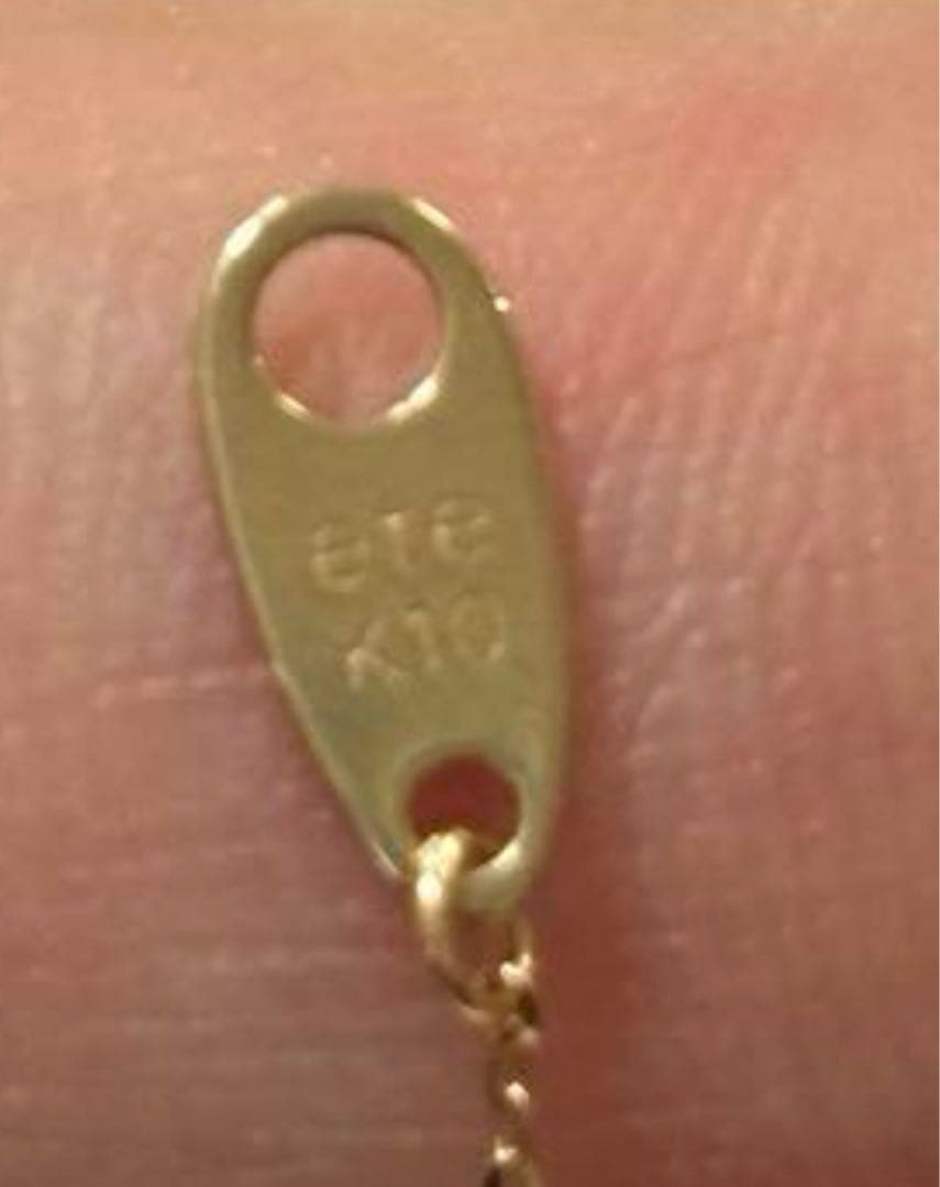 ete K10 YG レイヤークレセントムーンネックレス ジュエリーボックス付き