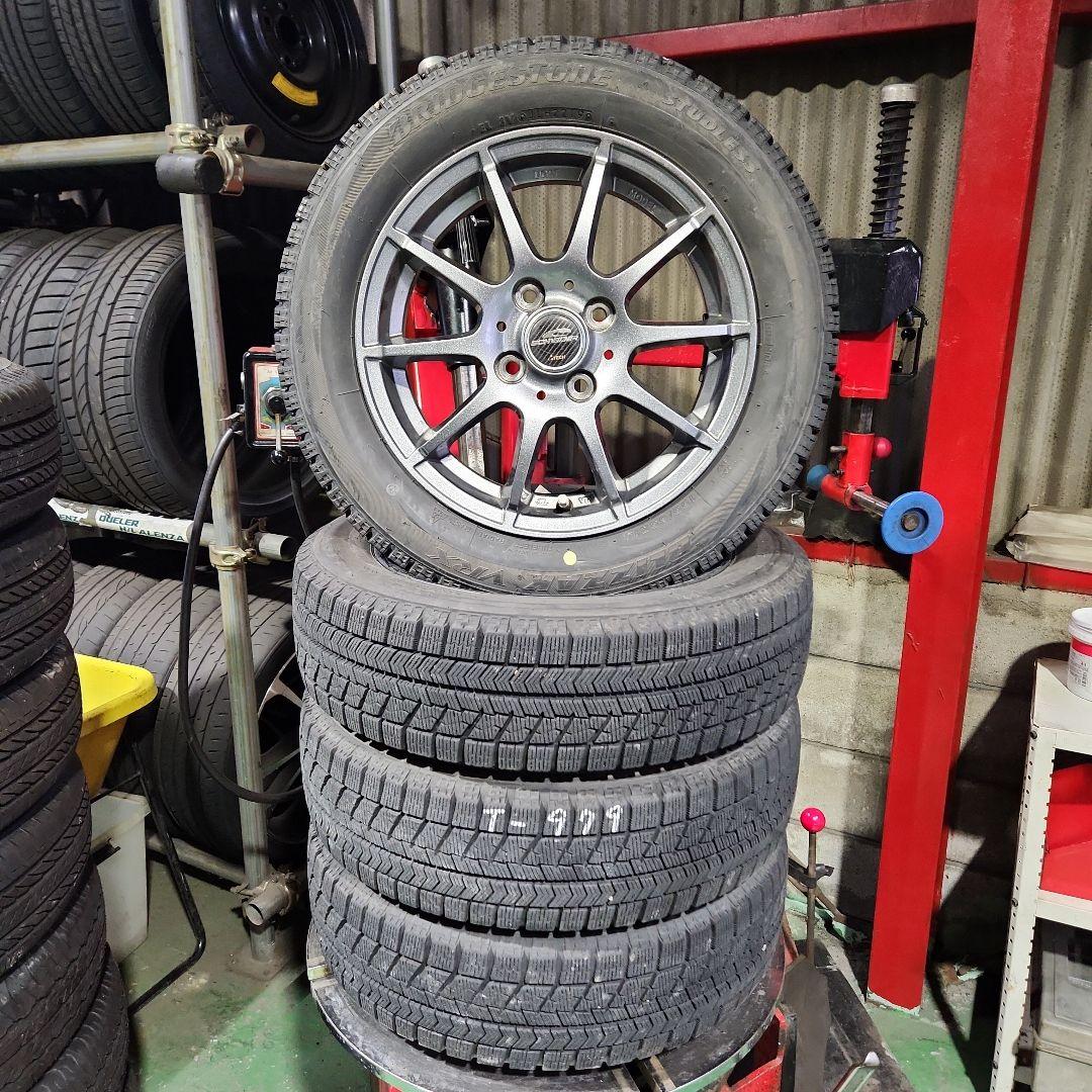 155/65R14　スタッドレス　外品アルミホイール付き　4本セット アイスナビ 7 4本セット スタッドレスタイヤ グッドイヤー ICE NAVI