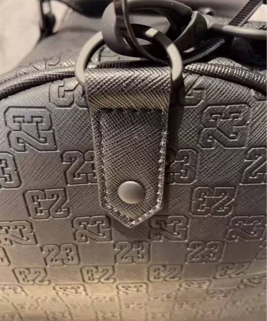 Jordan モノグラムボストンバッグ レザー調 ブラック 未使用 - メルカリ