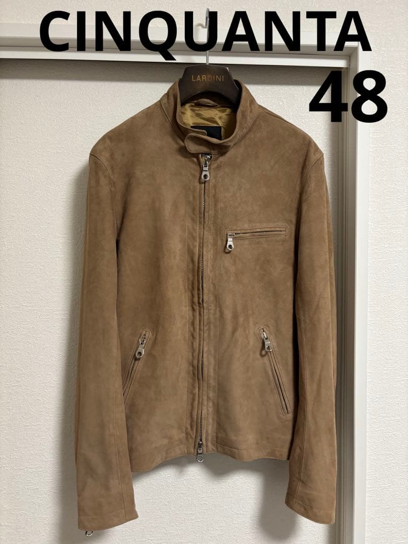 CINQUANTA チンクアンタ スエード シングルライダース48 - メルカリ