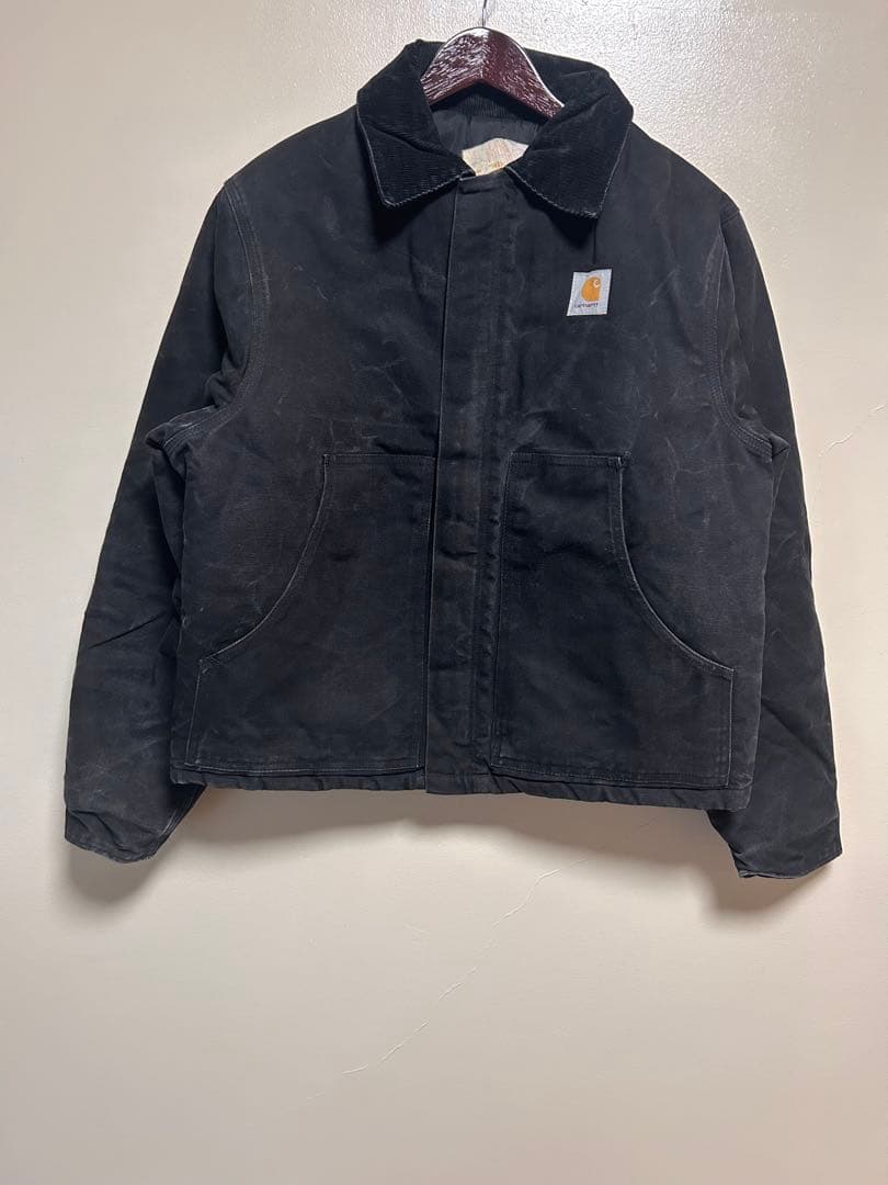 USA製　鬼フェード Carhartt デトロイトダックジャケット 90s-00s USA製 carhartt デトロイト ジャケット フェード ブラック XL