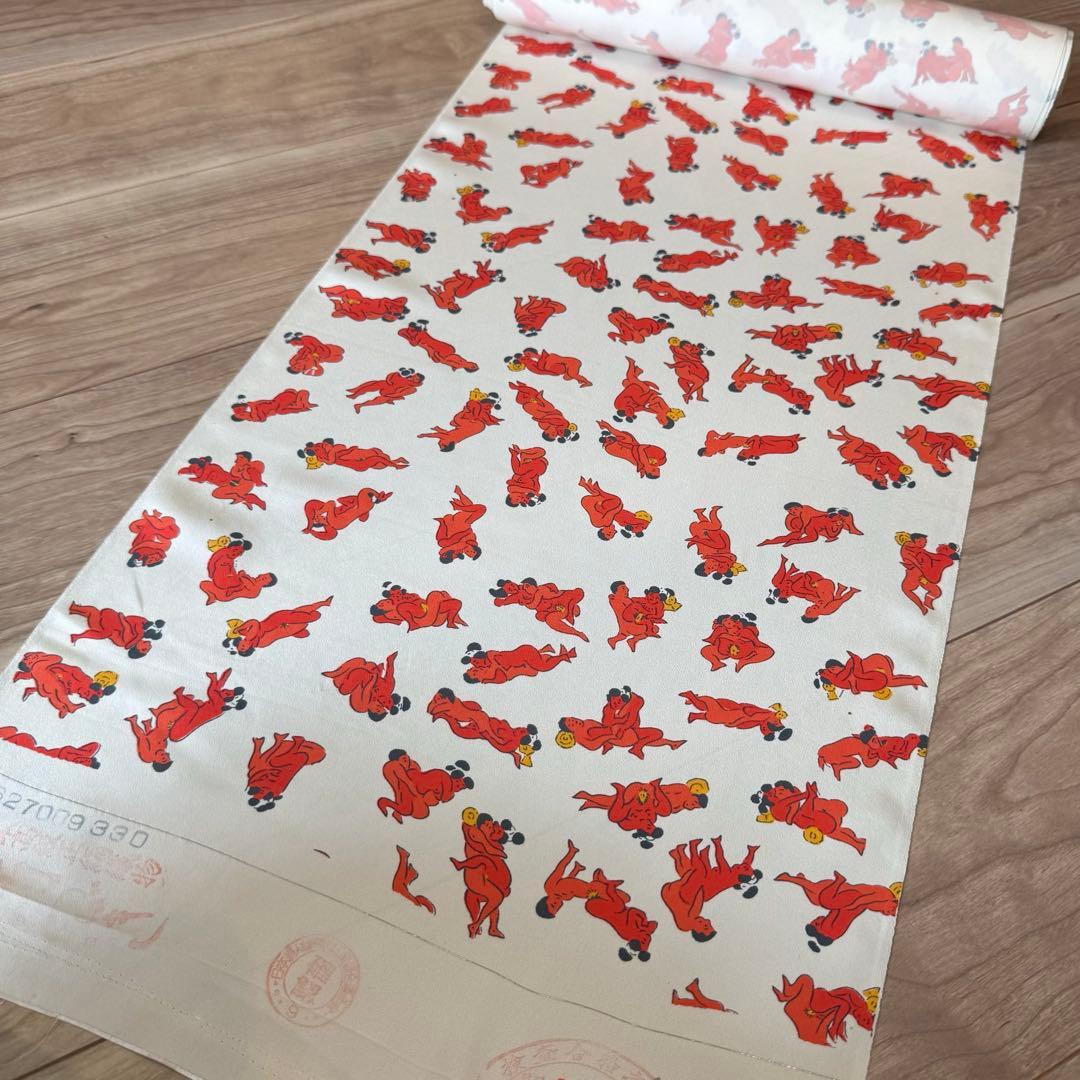 未使用　超美品　正絹　長襦袢　反物　1228 着物　個性的　春画　艶絵　エロ