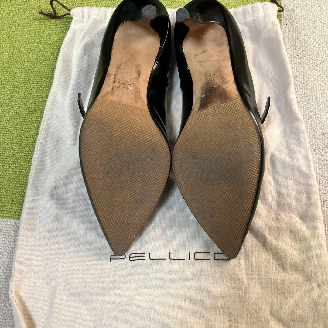 PELLICO ブラック ハイヒール ポインテッドトゥ - メルカリ