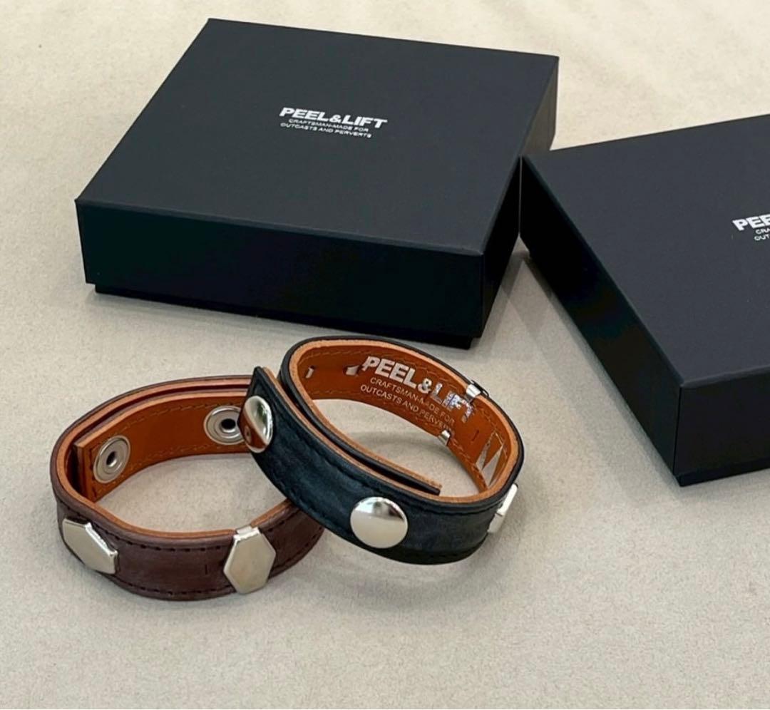 weekend peel&lift レザーブレスレット ブラウン - メルカリ