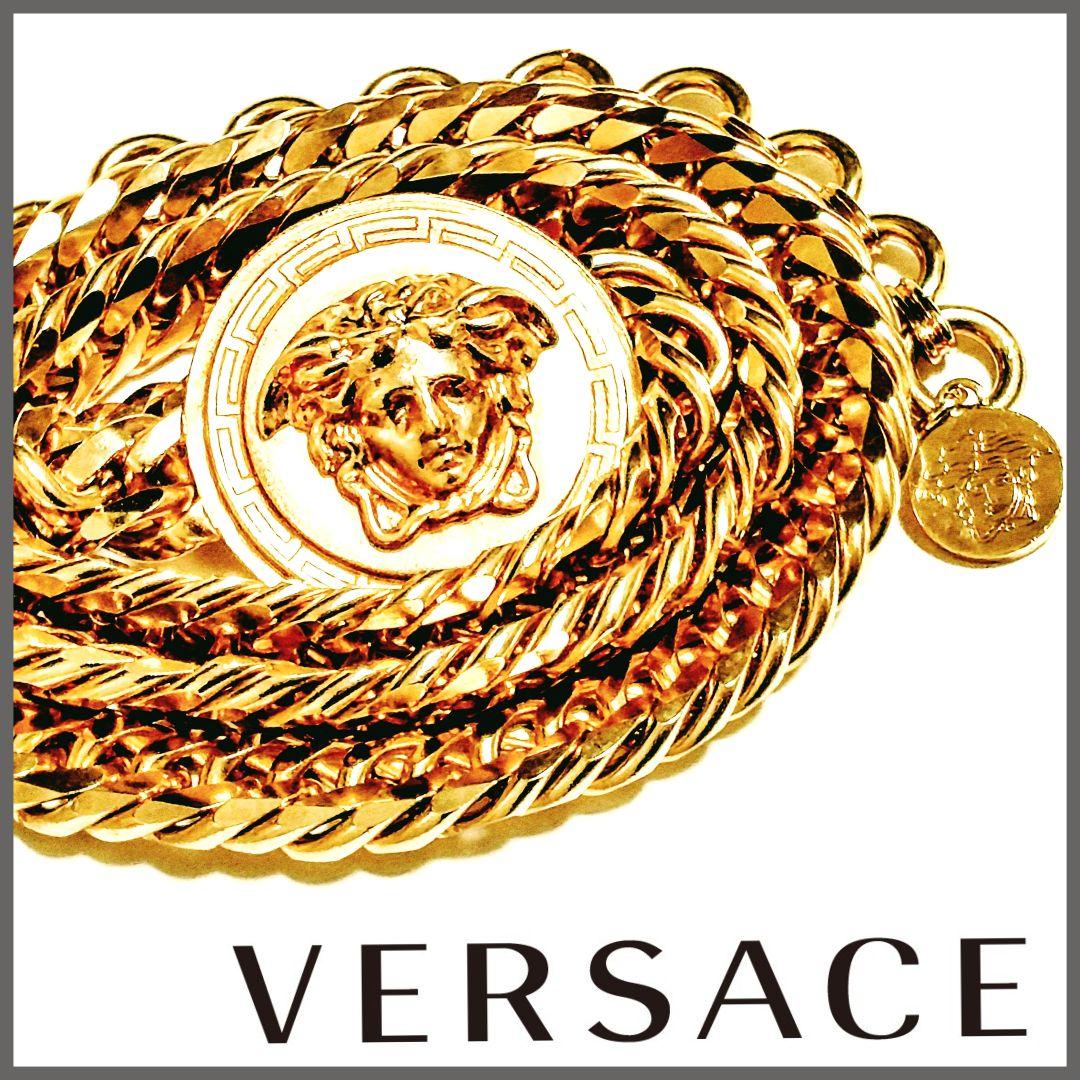 VERSACE ヴェルサーチ✦ゴールド メデューサ✦極太 喜平チェーンベルト VERSACE（ヴェルサーチェ） 【値下げ】VERSACE メデューサチェーン