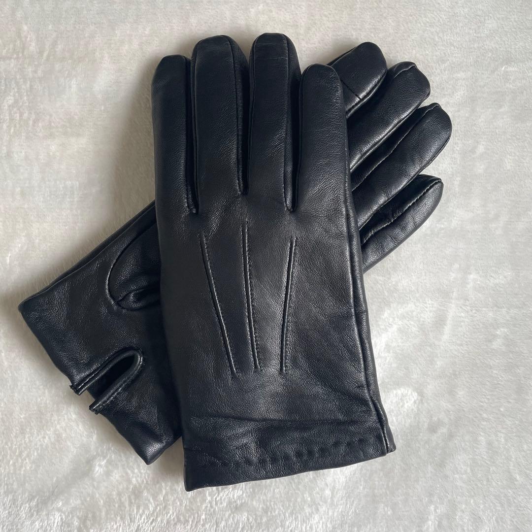 ZARA ブラック レザー 手袋 羊革 M size - メルカリ
