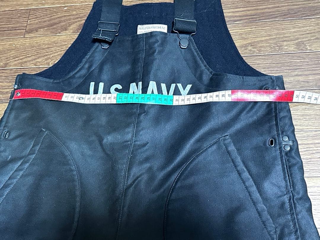 U.S.NAVY オーバーオールSMALLリアルマッコイ　デッキパンツ　パチポケ