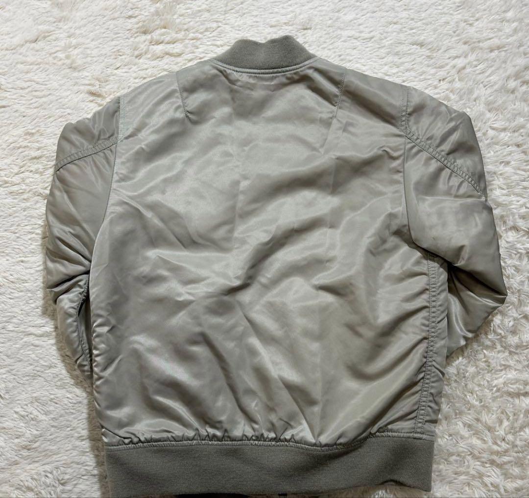 美品】ALPHA MA-1 フライトジャケット シルバー M 短丈 - メルカリ