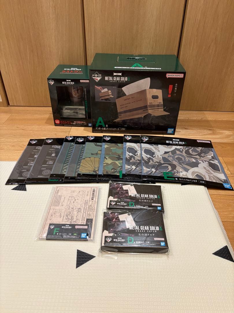 13点セット　一番くじ L GEAR SOLID A賞D賞　ラストワン他 一番くじ『メタルギアソリッドΔ』 A賞：ダンボール潜入ティッシュ