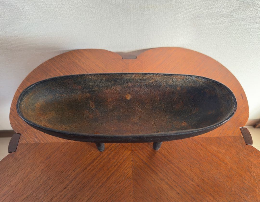 名作 南部鉄器 70年代 水盤 三つ足 モダン ミッドセンチュリー