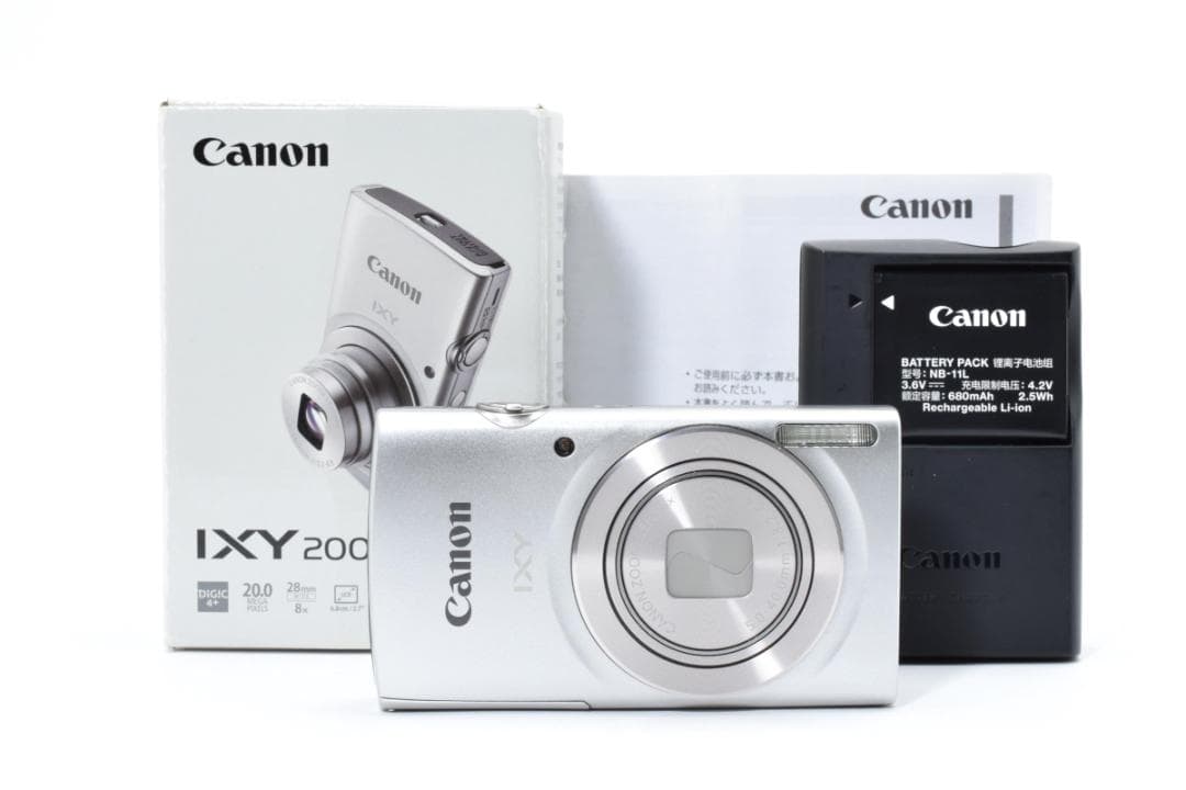 ■ 新品未使用品 ■ キヤノン　Canon IXY200 シルバー≪元箱付属≫ 美品＞ Canon IXY 200 シルバー｜光学8倍ズーム｜コンパクトデジタル