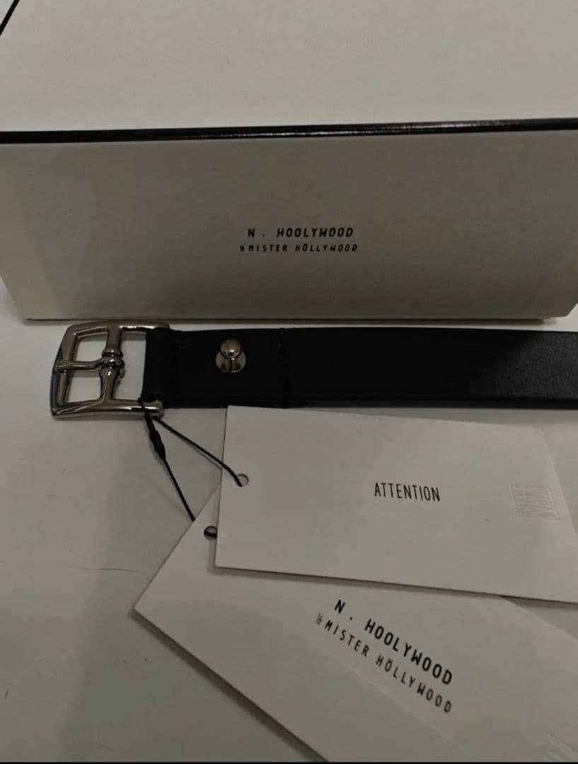 値下げ不可　N. HOOLYWOOD ブラックレザーベルト N.HOOLYWOOD - BELT / レザー ベルト | laid-back