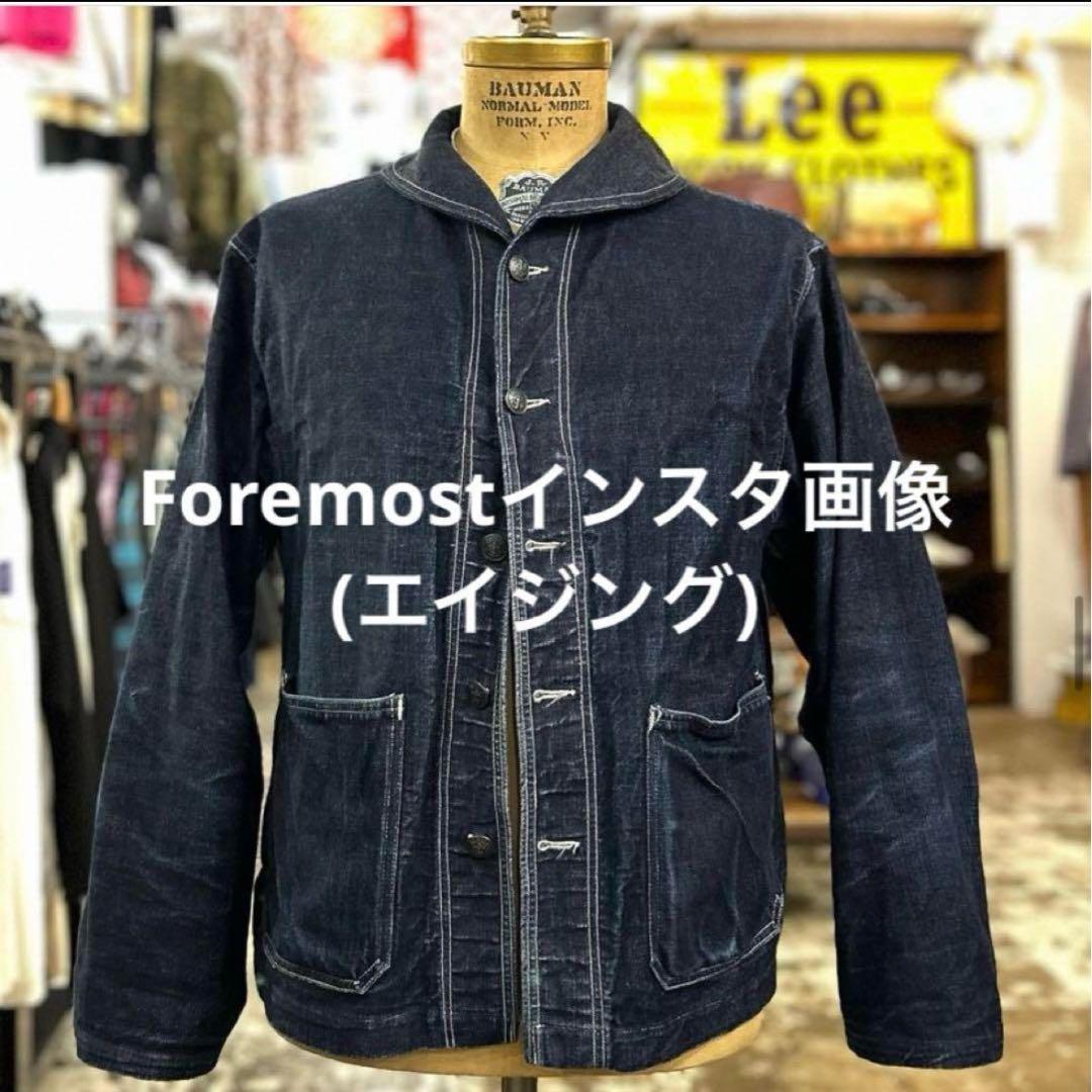 ワンピースオブロック× Foremost ショールカラーデニムジャケット 42