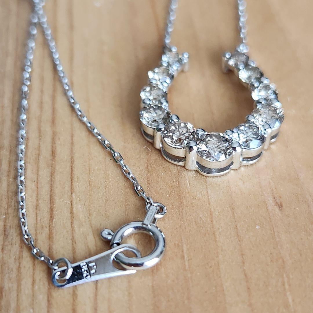 Kou 天然ダイヤモンド 1.0Ct ホースシュー Pt900 Pt850