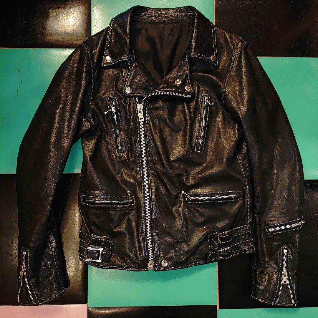 RALEIGHライダース　サンプル品 黒　S　ラリー RALEIGH(ラリー) / ダブルライダースジャケット/レザー/ブラック