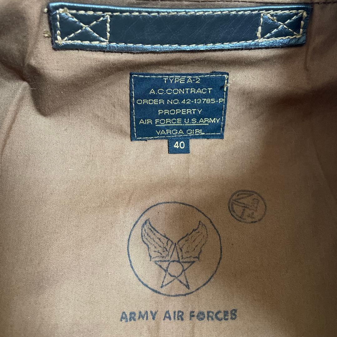 VARGA GIRL A2 馬革 フライトジャケット レザージャケット レア - メルカリ