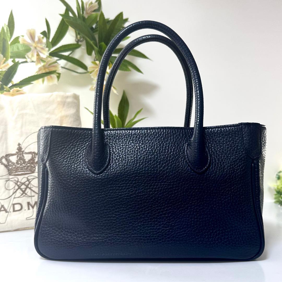 美品】A.D.M.J ミニトートバッグ 牛革 上品 ハンドバッグ おしゃれ